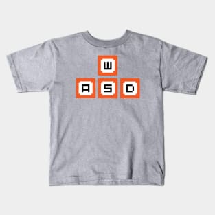 WASD Keyboard Keys (Dark) Kids T-Shirt